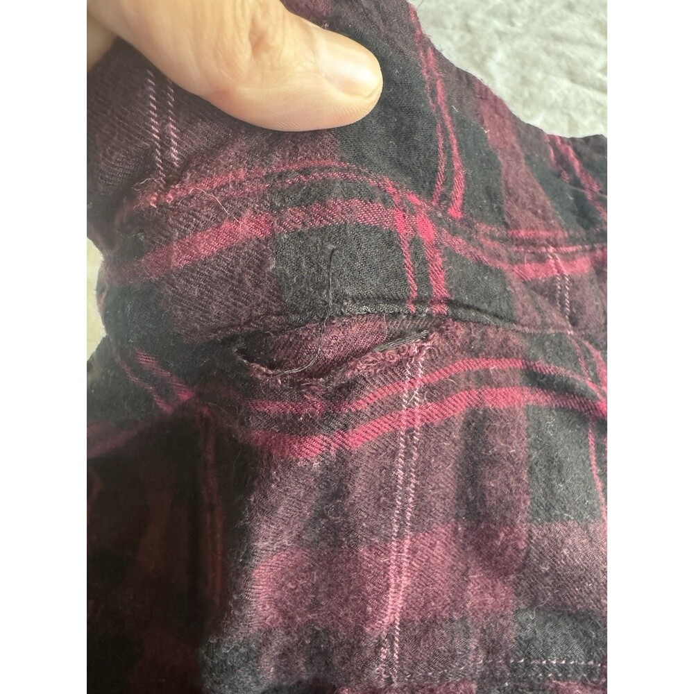 L.o.g.g. H&M Womens Button down Shirt Sz 8 Plaid Preppy Grunge Y2k 2000's Hiking - Picture 16 of 16